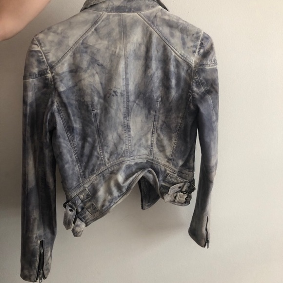 Unique genuine leather jacket distressed look - Picture 4 of 5